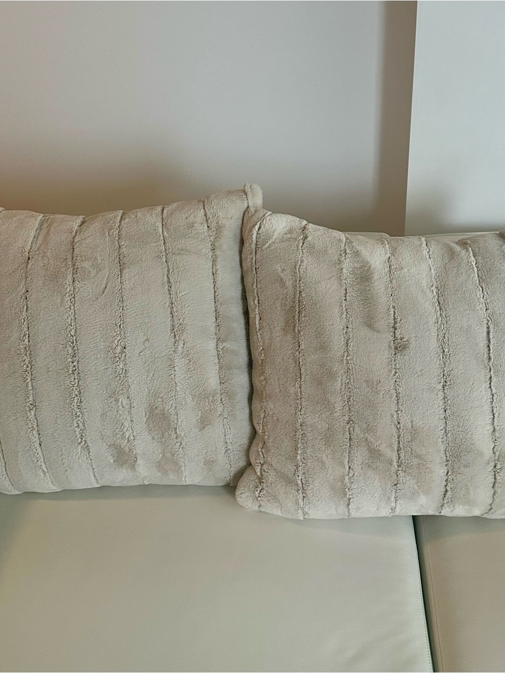 Crate & Barrel Designer Faux Fur Throw Pillows (one)